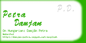 petra damjan business card